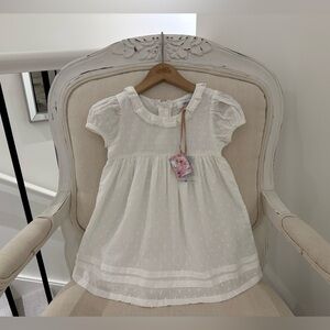 🩰 12~18 Mth April Cornell Heidi Baby Dress 100% Cotton Swiss Dot NWT